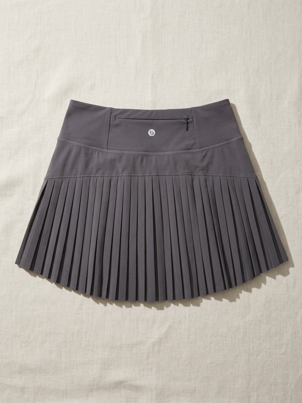 BALEAF Charcoal Gray Pleated Tennis Skort Zipper Pocket Inner Shorts Medium M